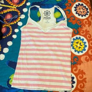 Medium Pink tank top with built in bra